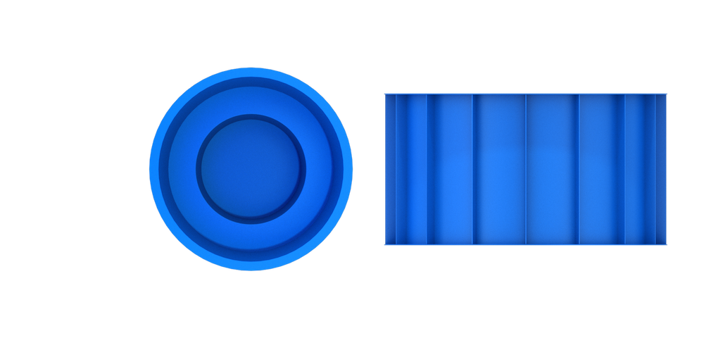 Круглая пластиковая купель (2.0х1.5) размеры